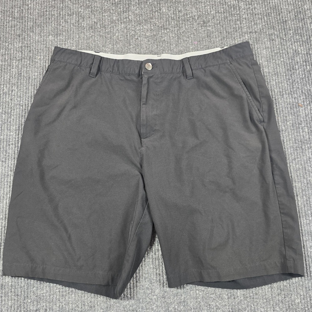Adidas Shorts Mens 40 Black Chino Microfiber Stretch Golf Casual Summer - Picture 2 of 13